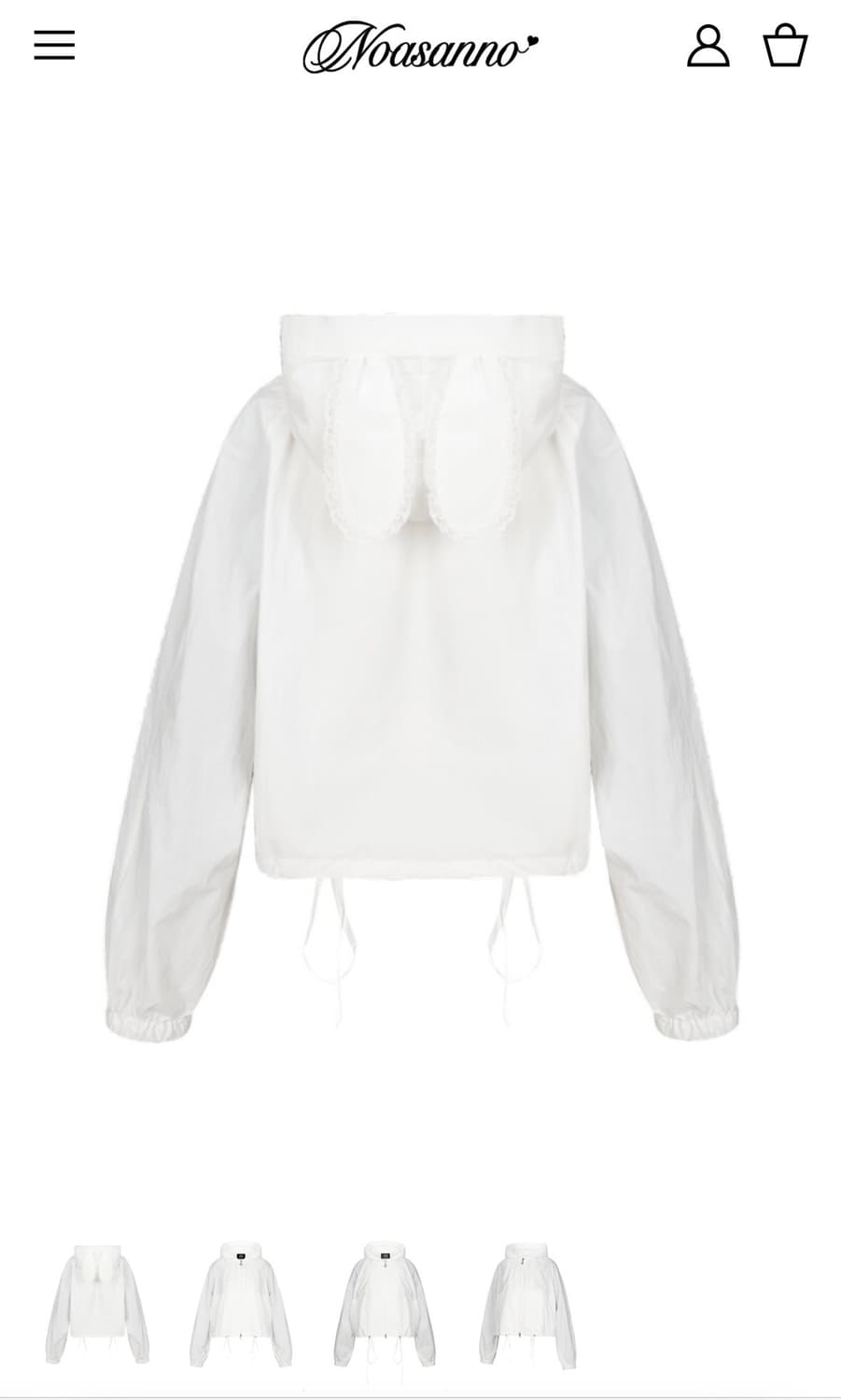 노아상노 Usagi WindBreaker (white)  상품이미지1