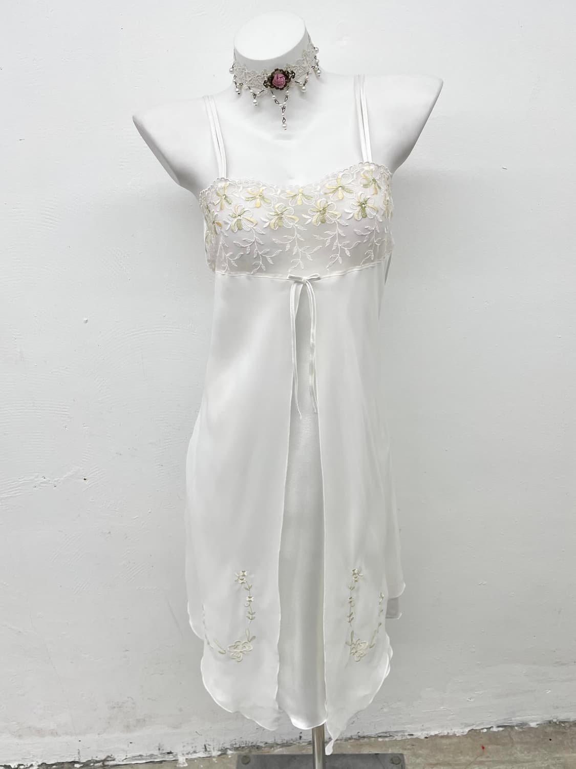 화이트페어리 자수 슬립 상품이미지1