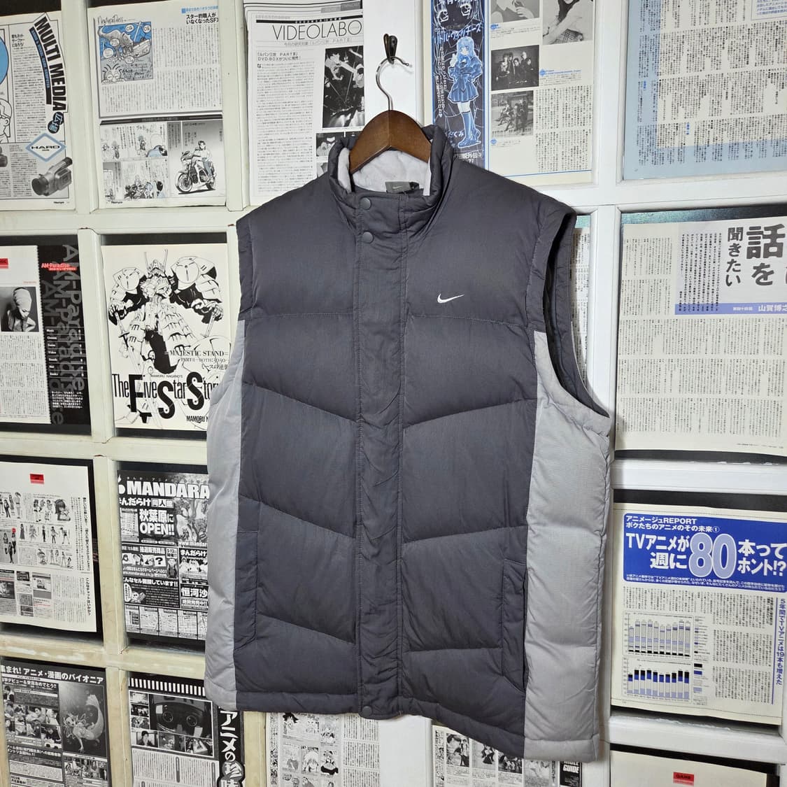 나이키 그레이 덕다운 패딩 베스트 상품이미지2