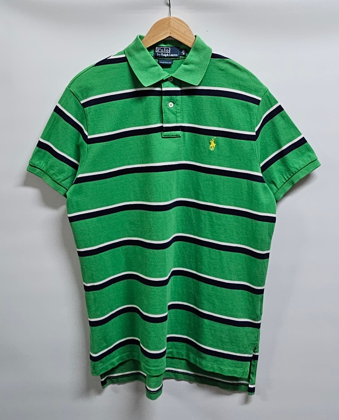폴로랄프로렌 그린 스트라이프 반팔 카라티 L 상품이미지1