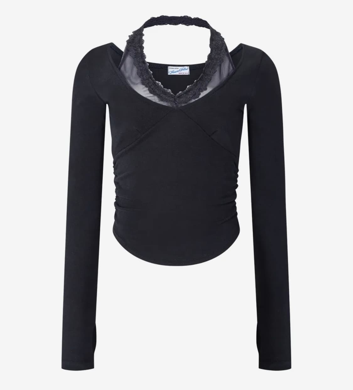 플리즈노팔로우 아멜리아 레이스 홀터 탑 쿨차콜 Cool Charcoal 상품이미지4