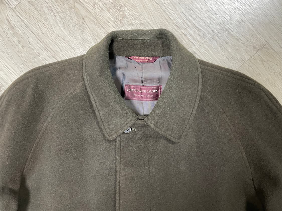 95~100) 폴로 챕스 랄프로렌 카키 캐시미어 롱코트(RRL&리바이스) 상품이미지3