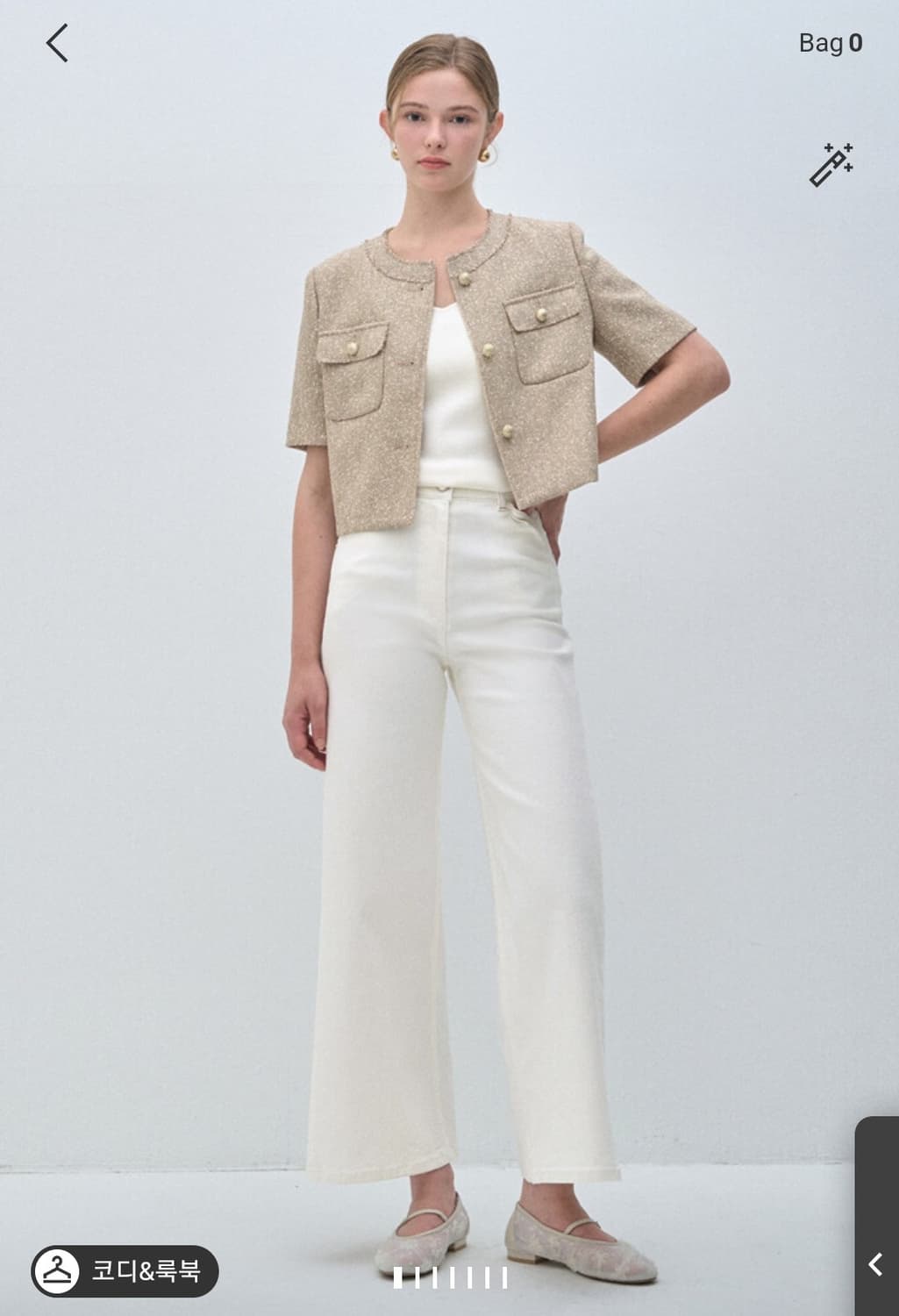 한섬 마인 2025 사이드 패널 와이드 팬츠 61-90사이즈 상품이미지1