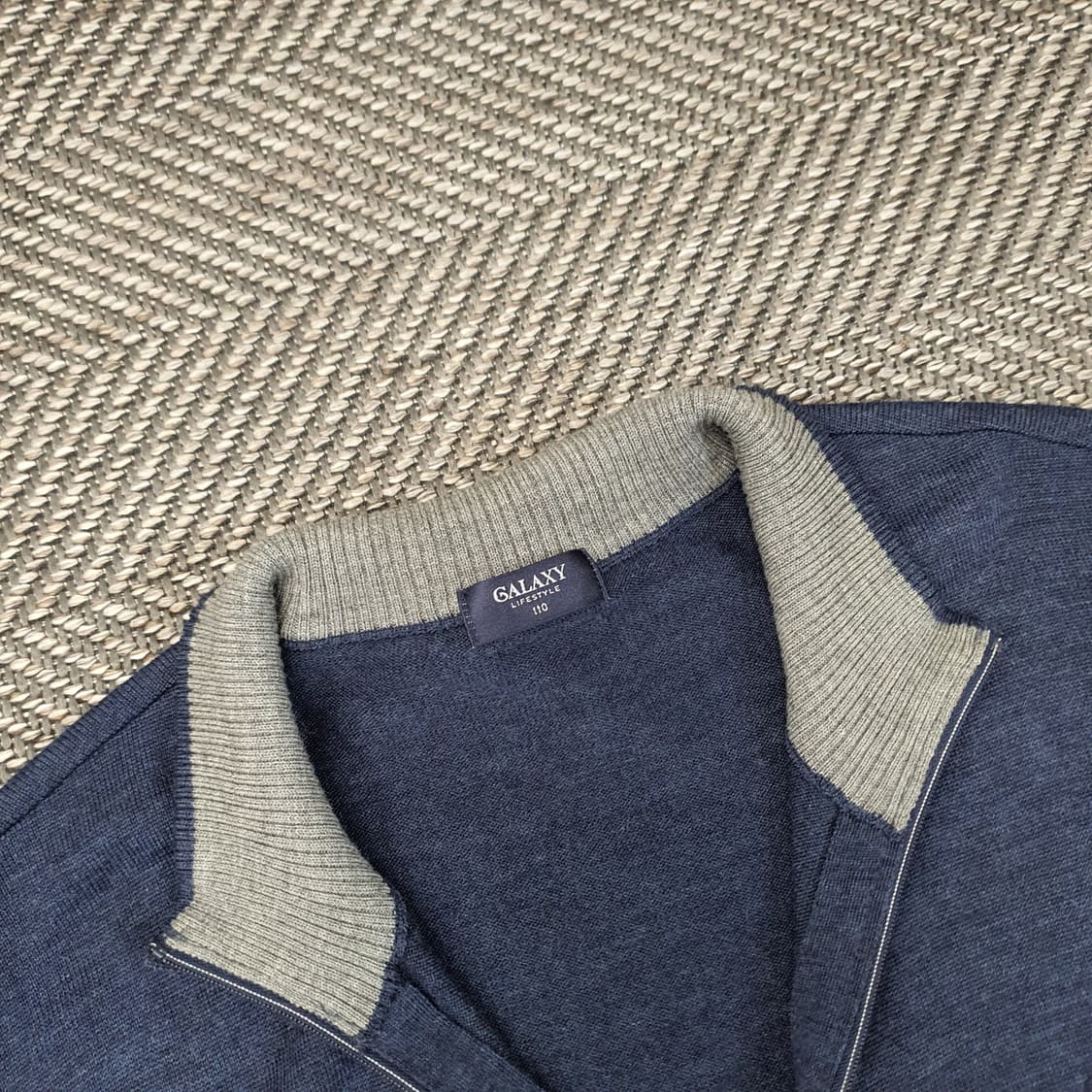 갤럭시 얇은 니트 집업 가디건 남자110 상품이미지2