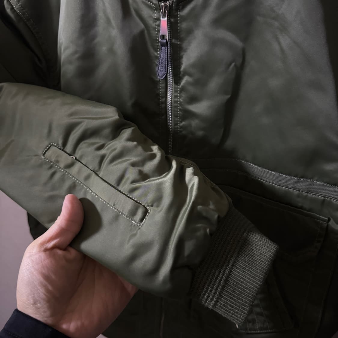 시스템옴므 남성 MA-1 항공점퍼 카키 95 (100정도) 상품이미지3