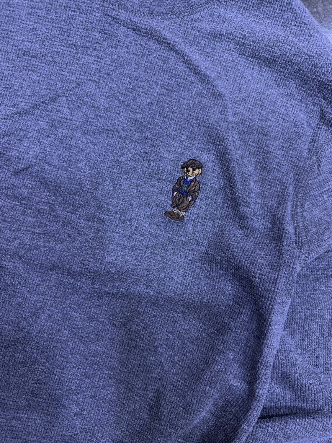 폴로 랄프로렌 폴로베어 자수 와플 긴팔 티셔츠 그레이 L 상품이미지3