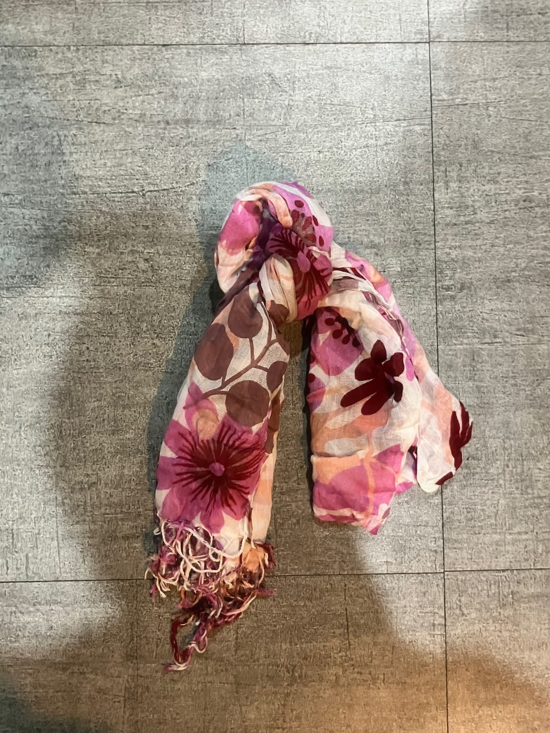 일본빈티지 달천깔페어리 할메카지보헤미안 동양풍 플라워스카프 상품이미지1