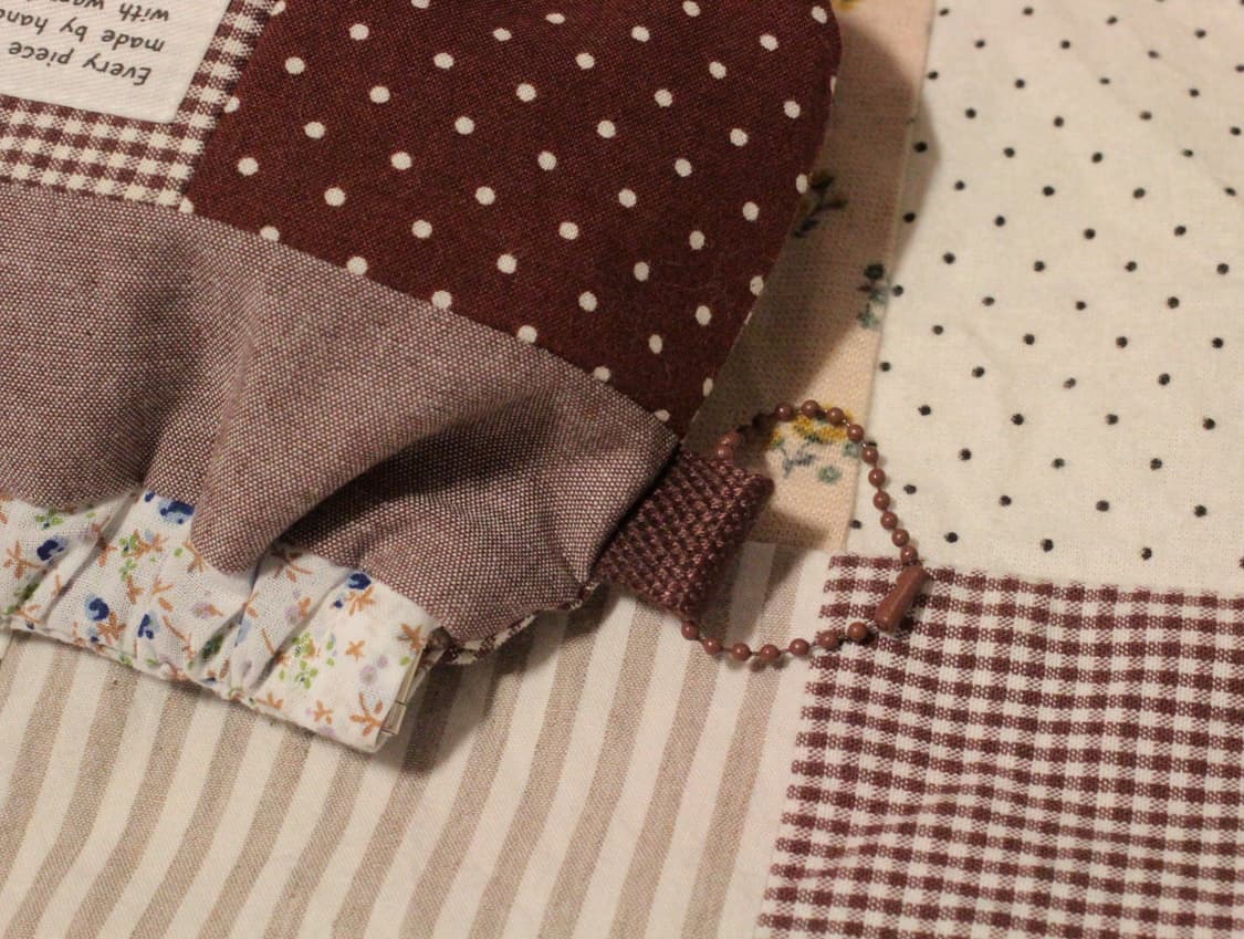 핸드메이드 브라운 패치워크 바네 파우치 상품이미지6