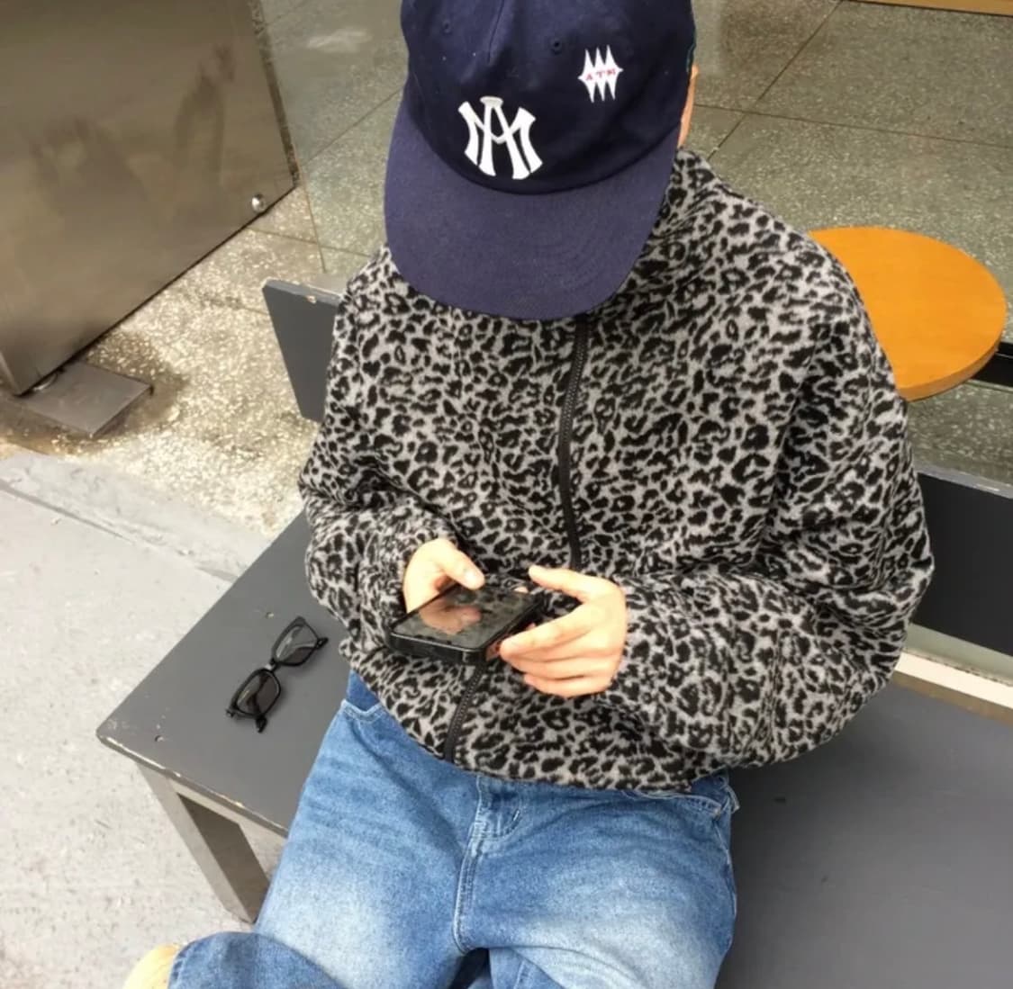 레오파드 후리스 집업 상품이미지1