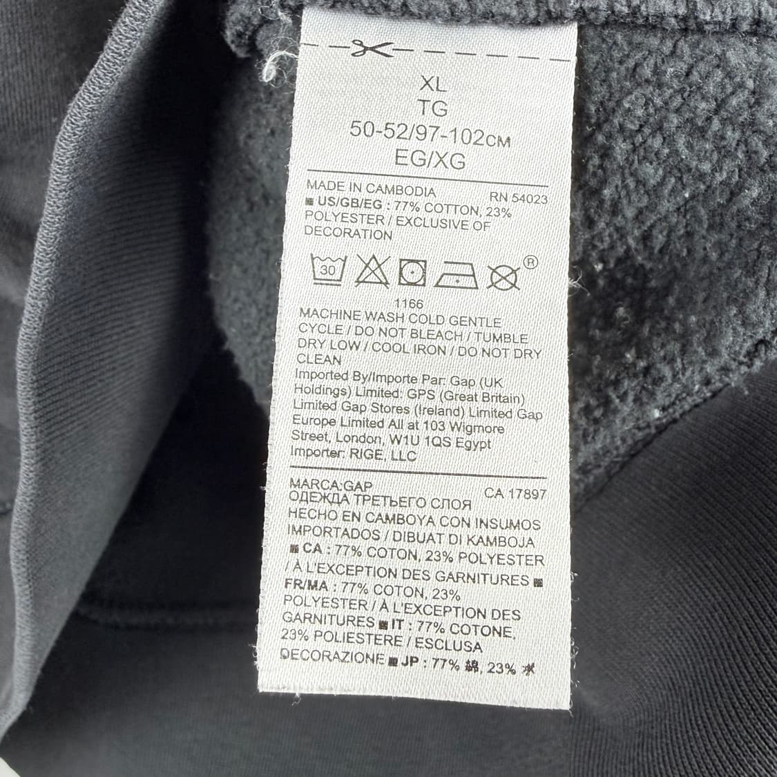 (XL) GAP 맨투맨 차콜 상품이미지3