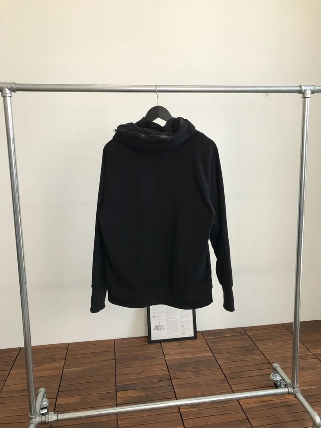 HUG.U Black Oversized Zip Hoodie 상품이미지5