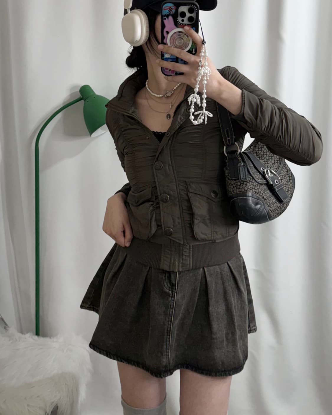 카키 셔링 Y2K 자켓 상품이미지3