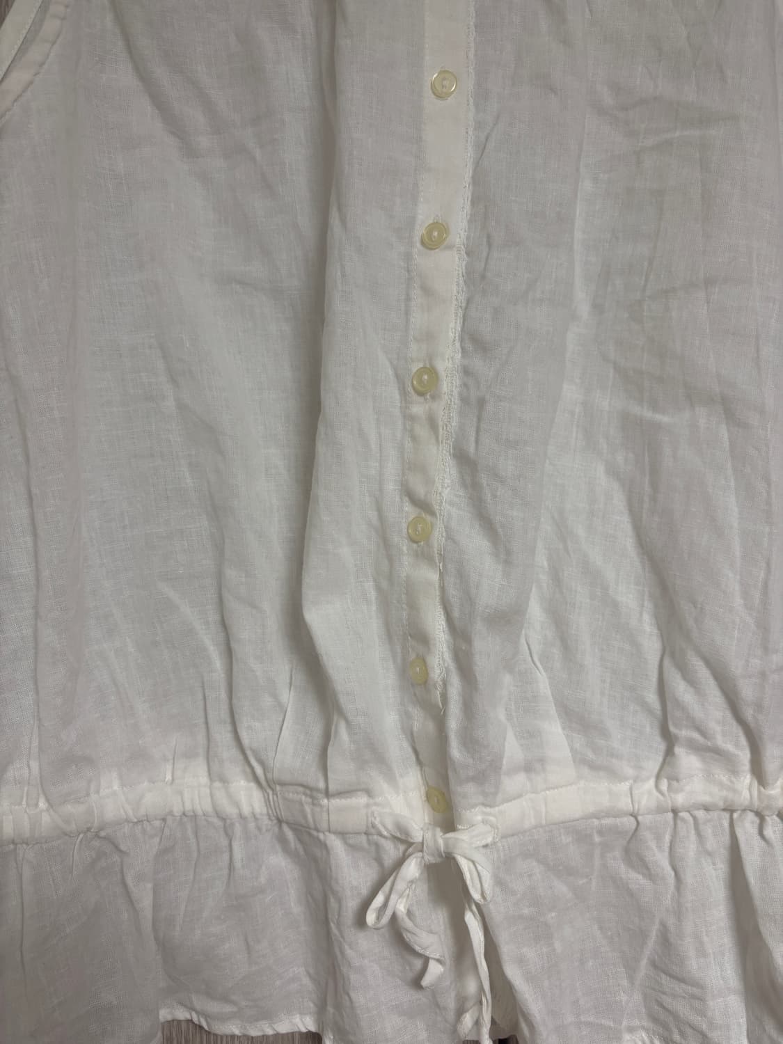 빈티지 모리걸 SM2 화이트 슬리브리스 상품이미지3