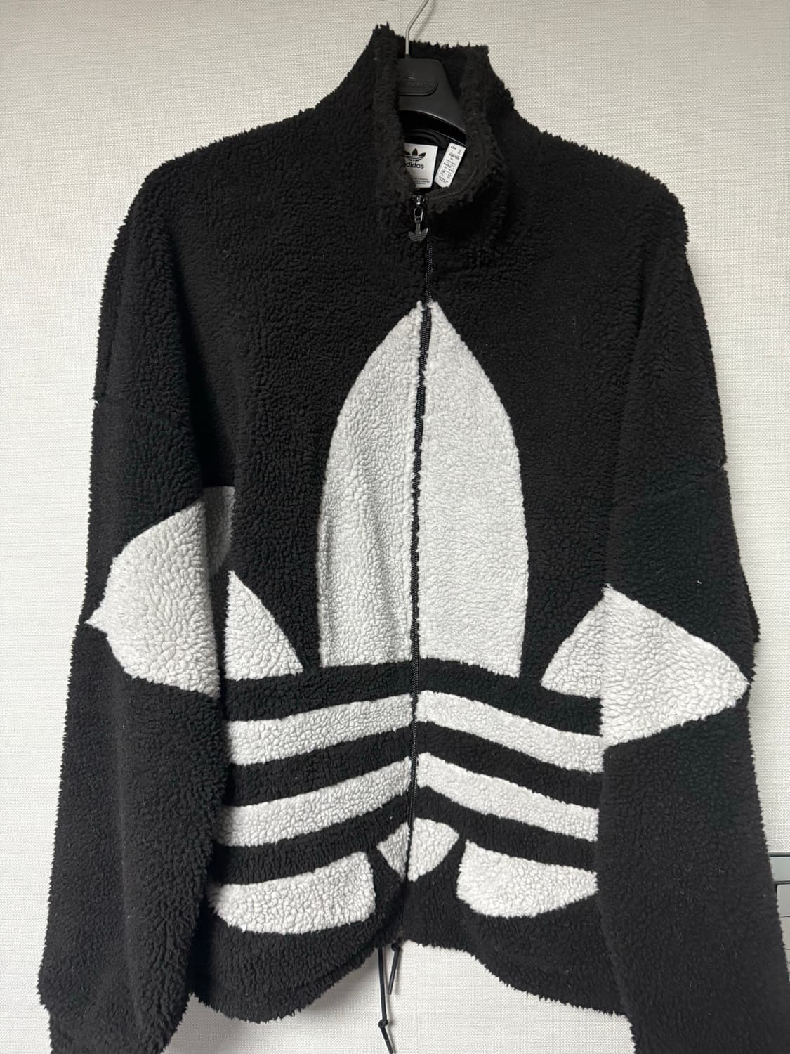 아디다스 빅로고 뽀글이 플리스 집업 xl 상품이미지1