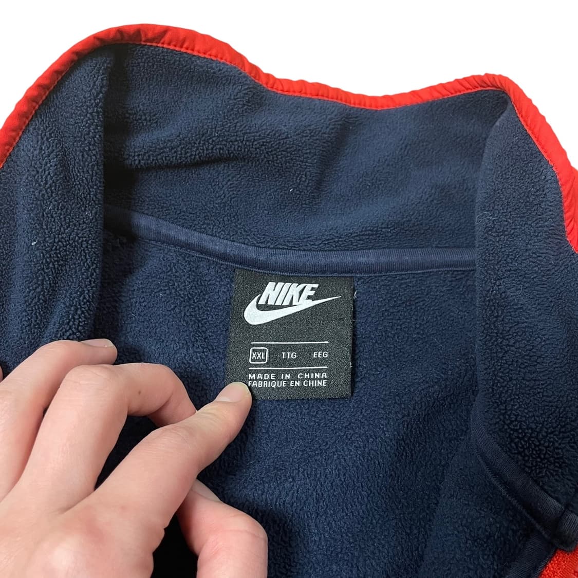 나이키 플리스 아노락 네이비 레드 XL-XXL 상품이미지5