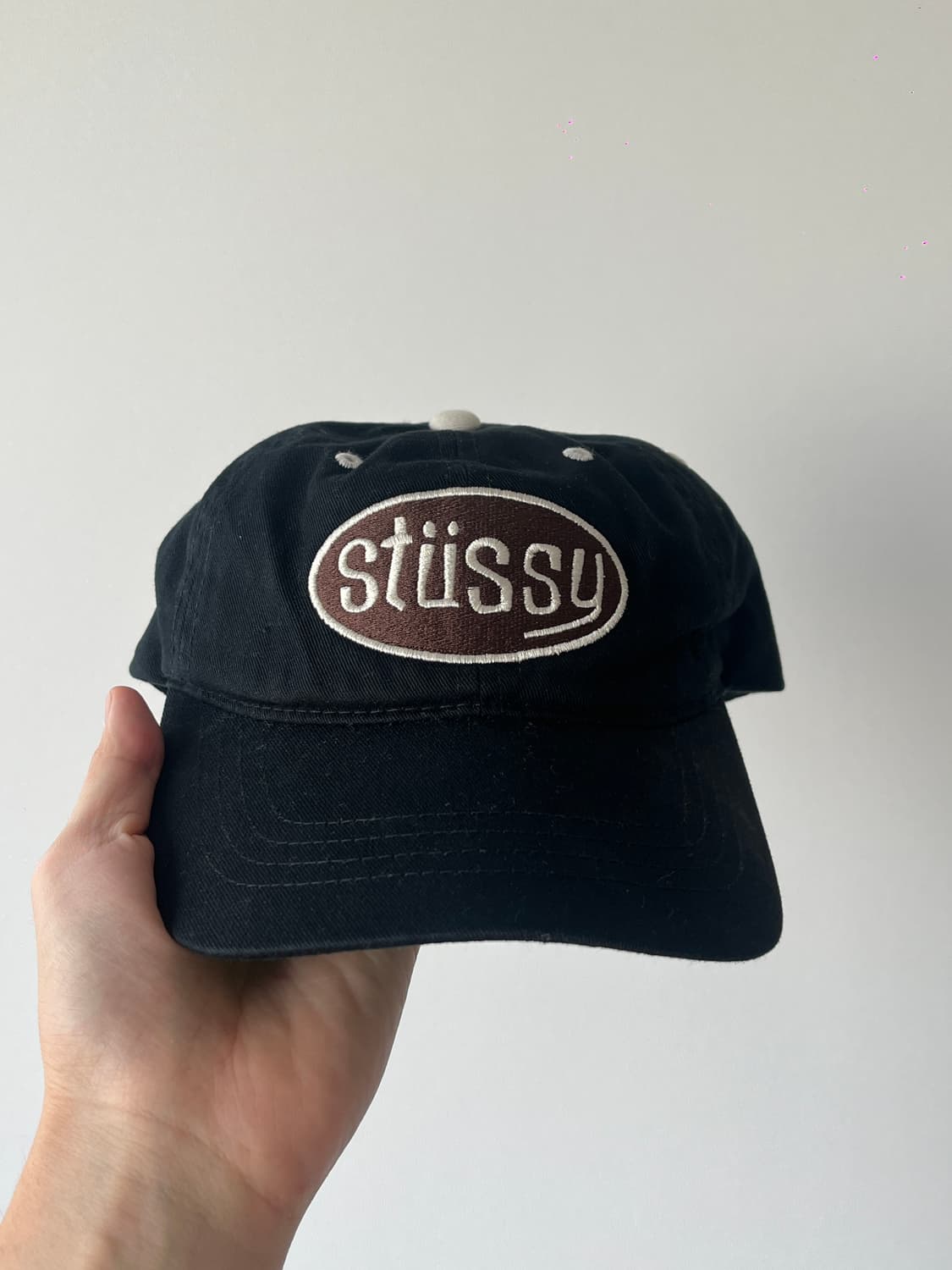 stussy 스투시 핏스탑 로우 프로 캡 본 블랙  상품이미지2