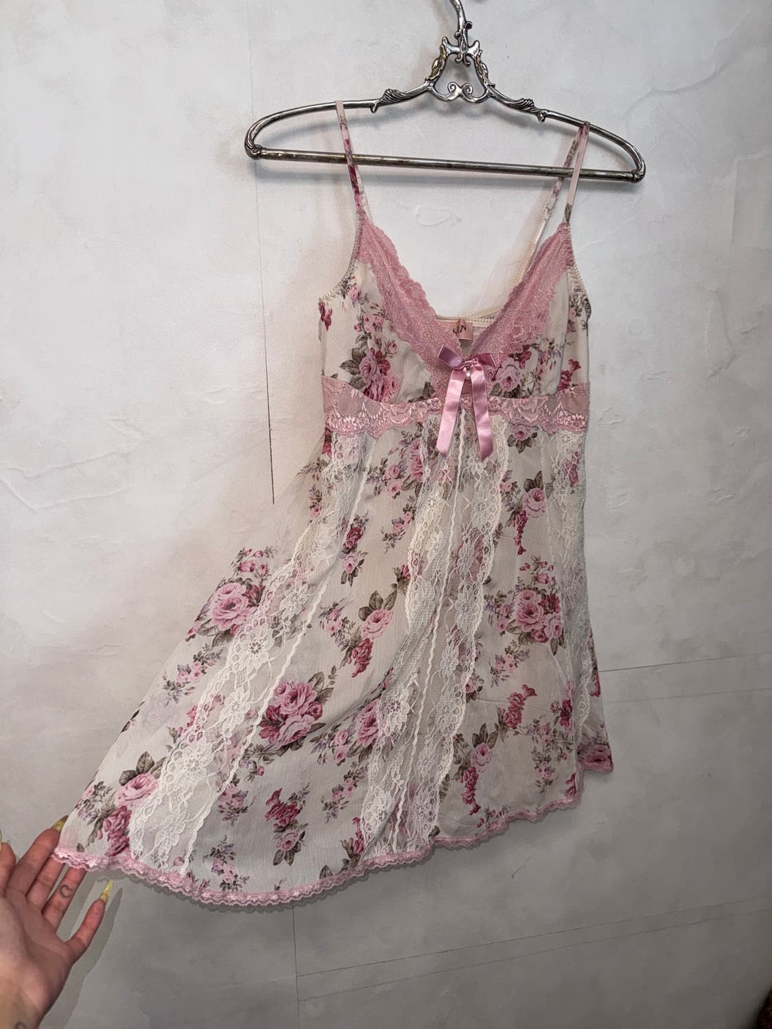 Eblin pink rose fairy lace slip ops 상품이미지3