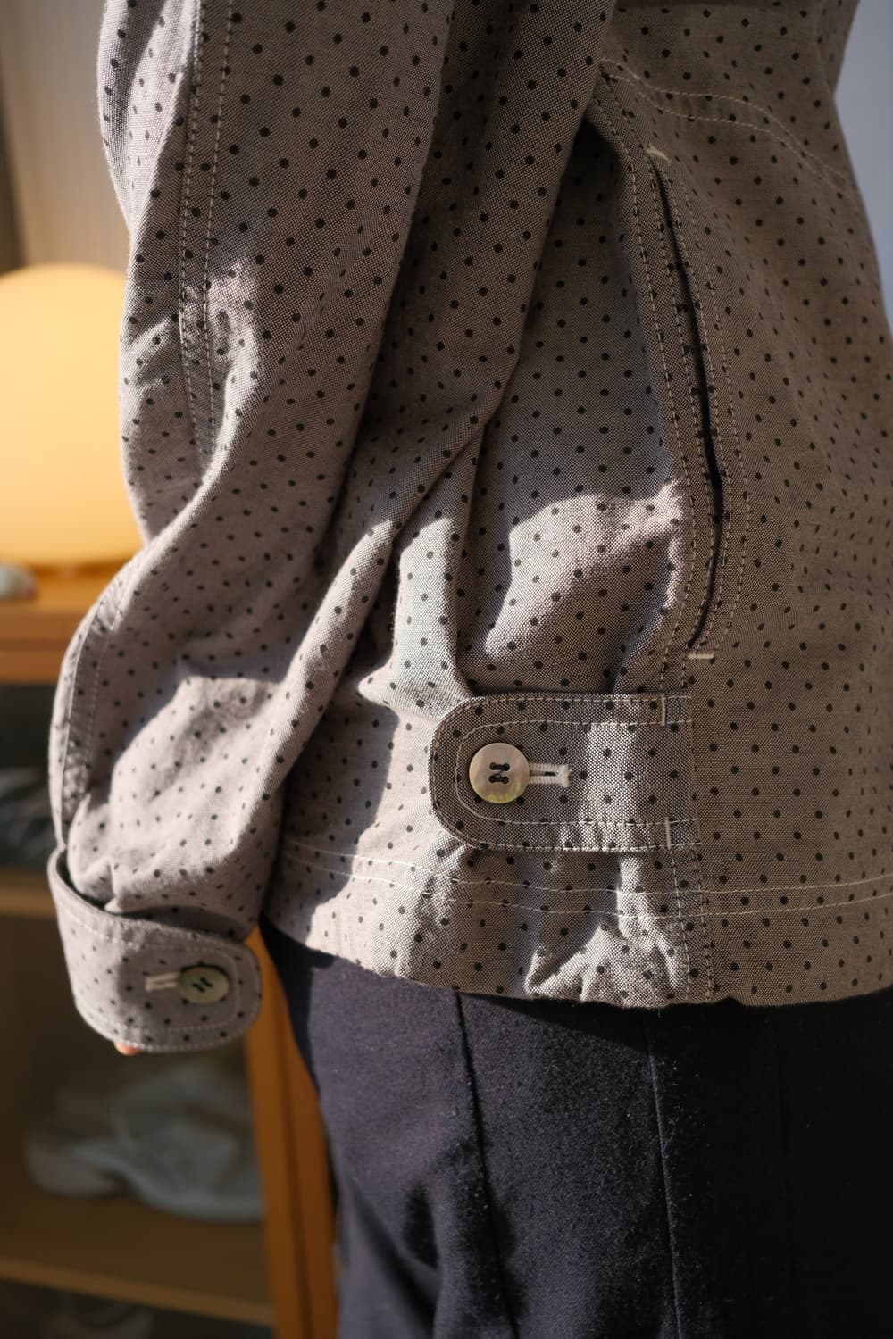 Dot pocket hood zip-up jacket 상품이미지4