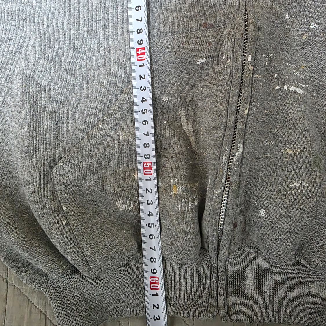 [M] 90s 러셀 애슬레틱 후드집업 헤더 그레이 ver. 더티페인팅 상품이미지9