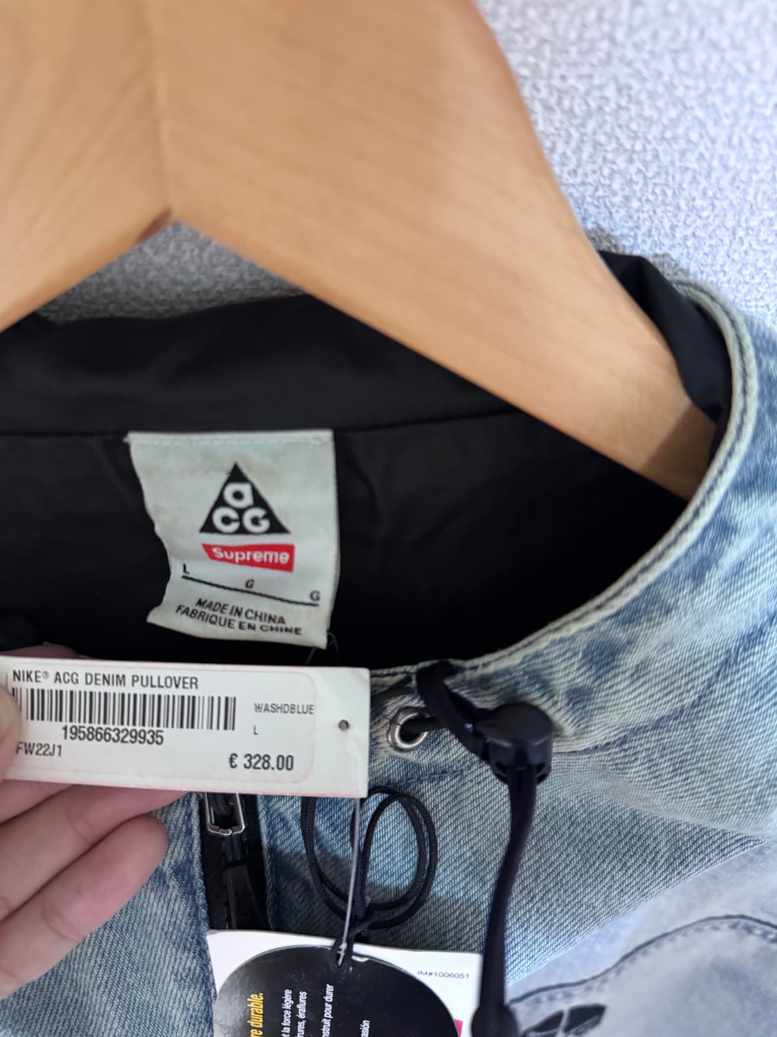 슈프림xACG 데님 아노락 L 상품이미지6