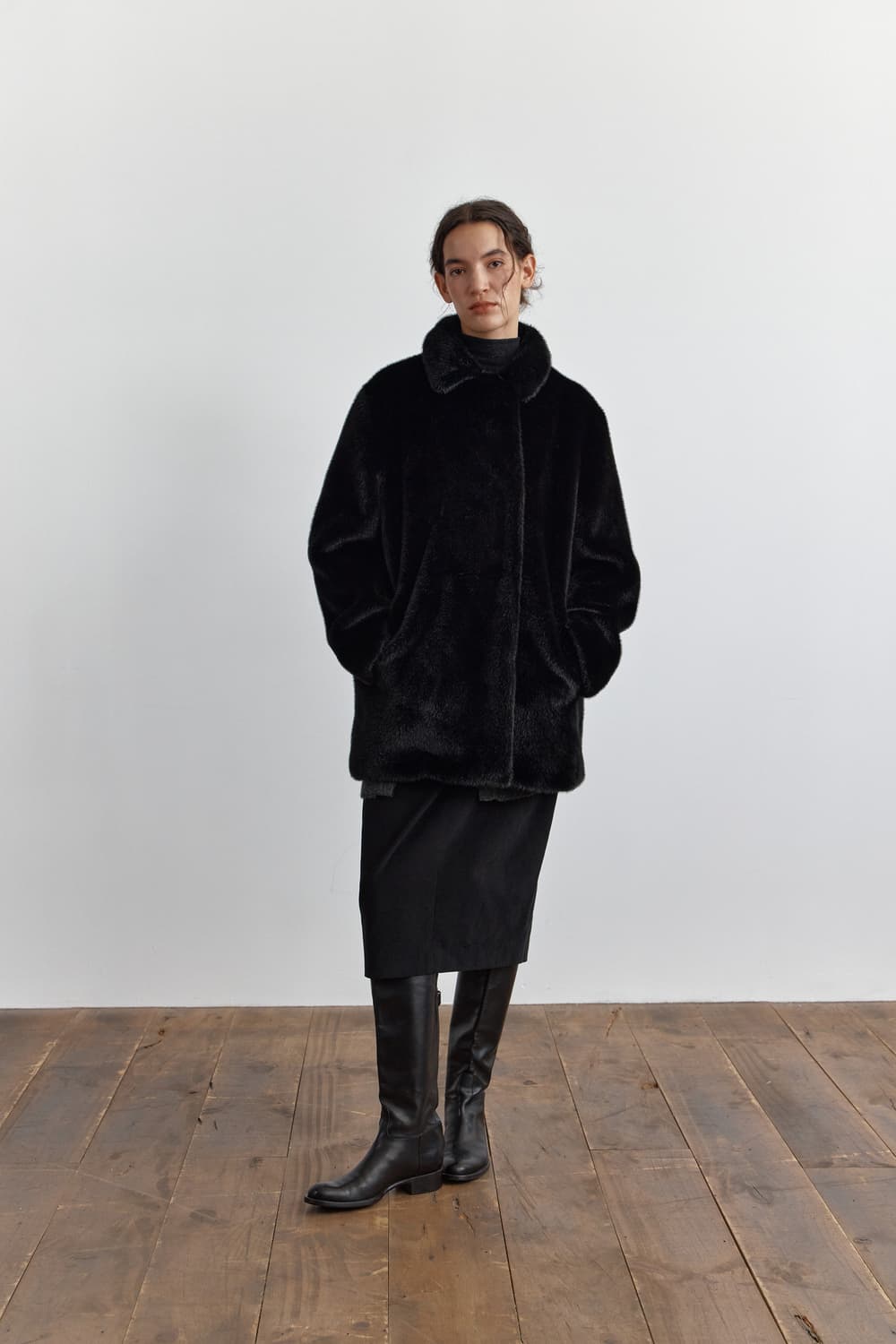 (새상품) 퍼블리카엑스 Nael Fur Half Coat 퍼코트 상품이미지2