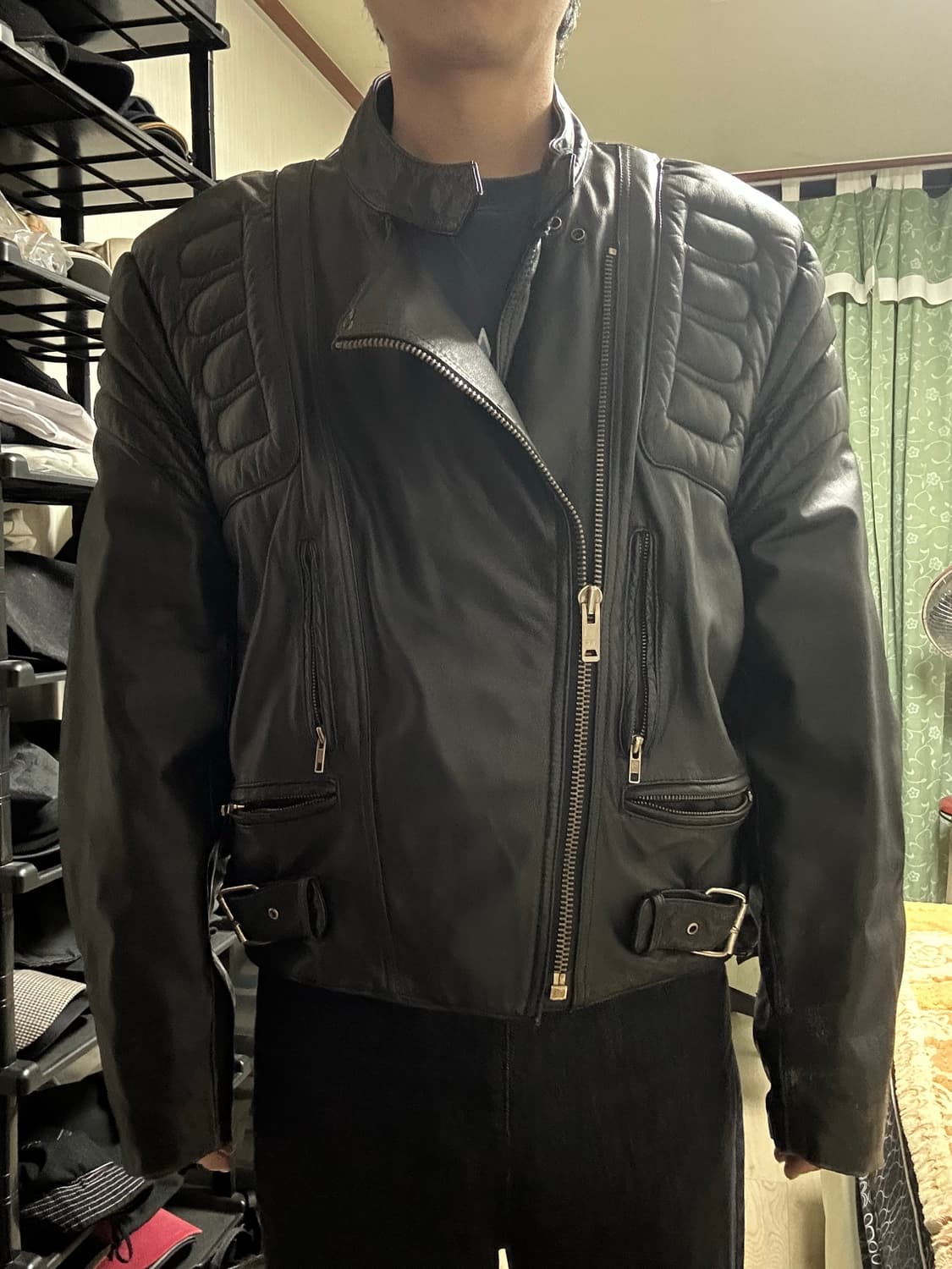 소가죽 가죽 레더 바이커 자켓 블랙 L 사이즈 상품이미지8