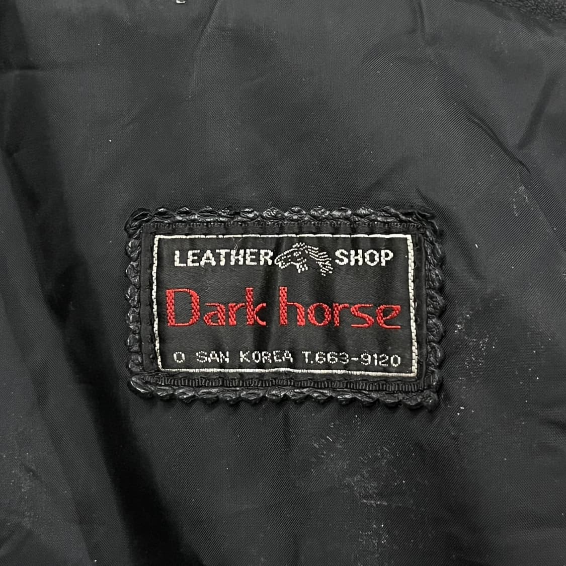 [정품] dark horse 가죽클럽 블랙 레더 자켓 b10 상품이미지5