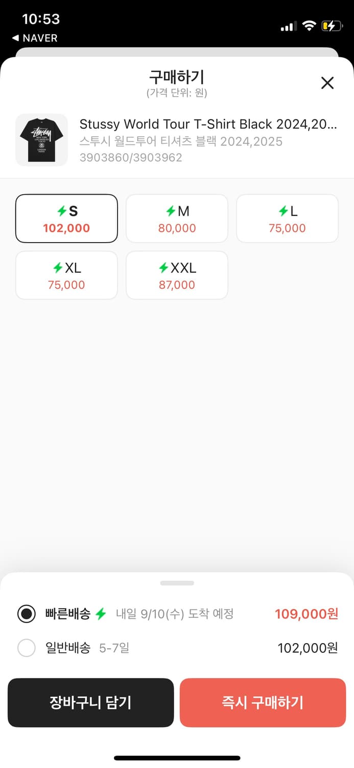스투시 월드투어 반팔s 상품이미지2