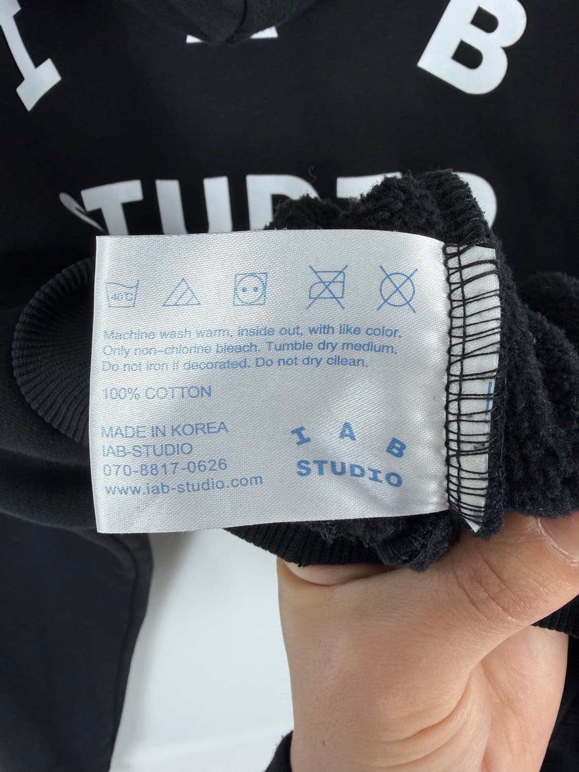 a70) 아이앱스튜디오 블랙 후드티 상품이미지7