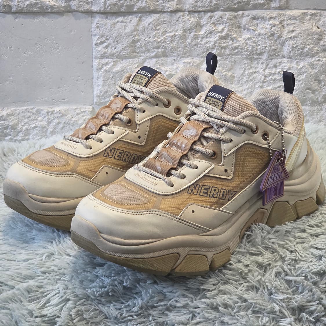 1a-23:너디 청키 러너 베이지 (270mm) 상품이미지1