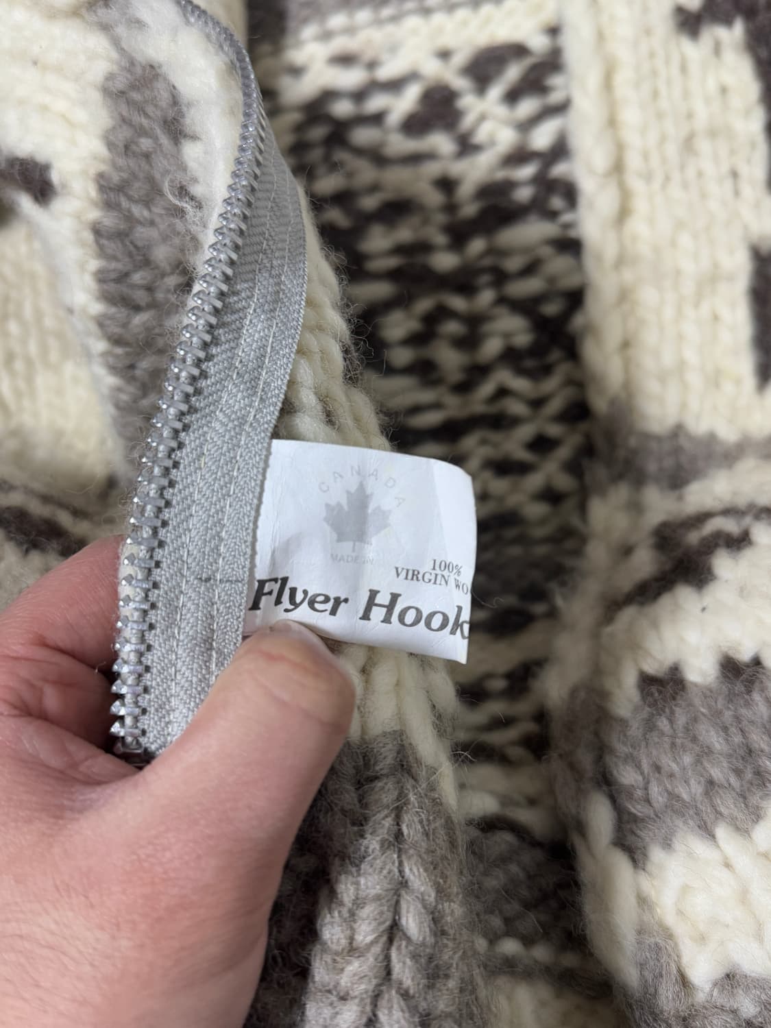 Flyer hooks 캐나다 코위찬 헤비울 니트 집업 사슴 상품이미지5