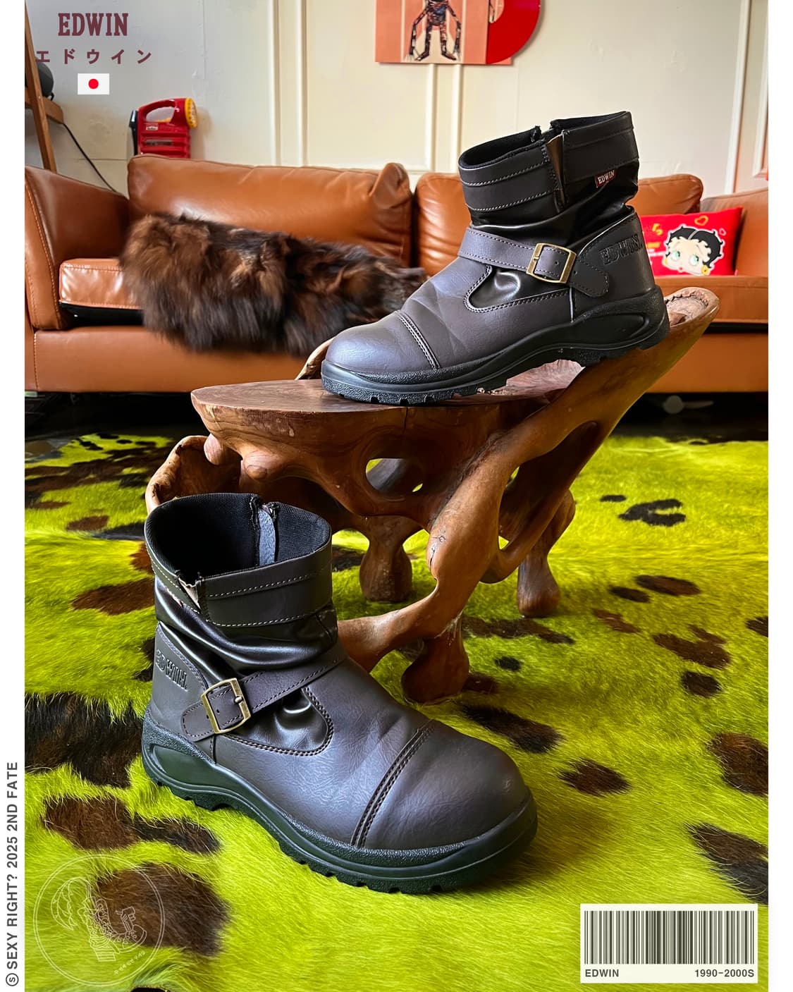 90-00s Old EDWIN Engineer Scotch Boots 상품이미지1