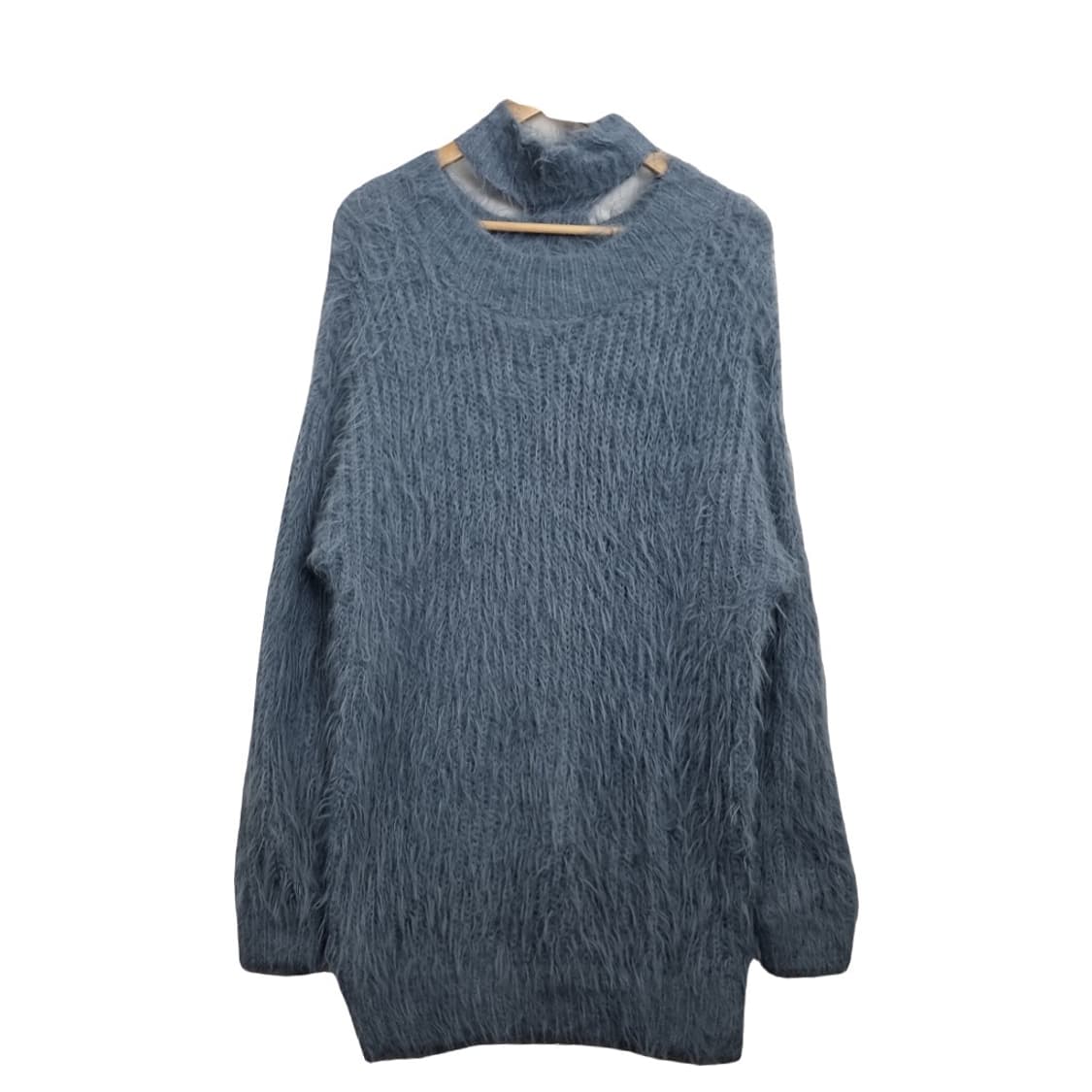 JPN 빈티지 블루 하이넥 루즈핏 니트 상품이미지1