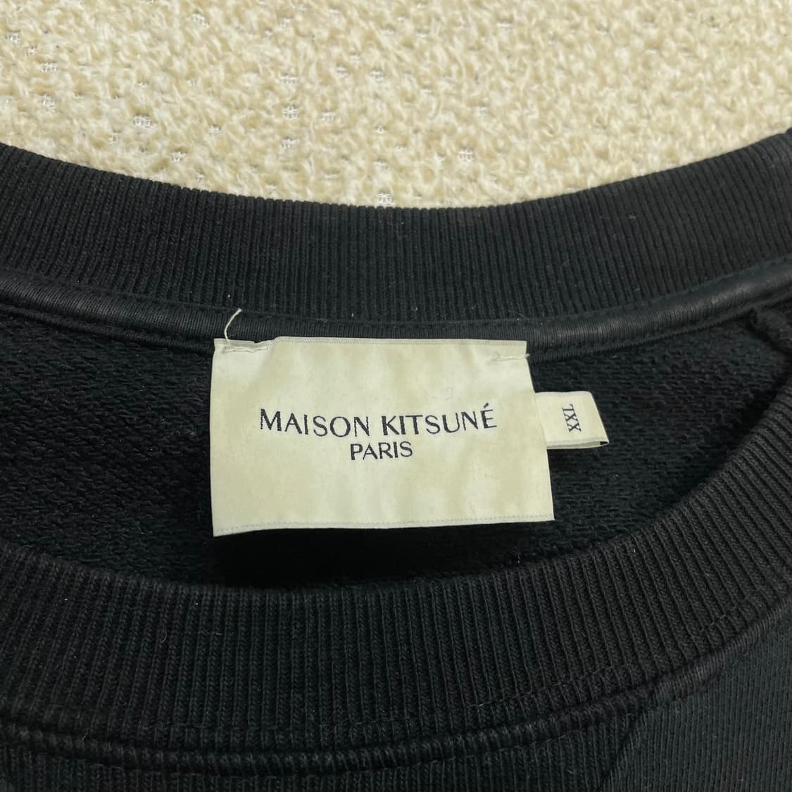 메종키츠네 폭스 헤드 맨투맨 블랙 상품이미지4