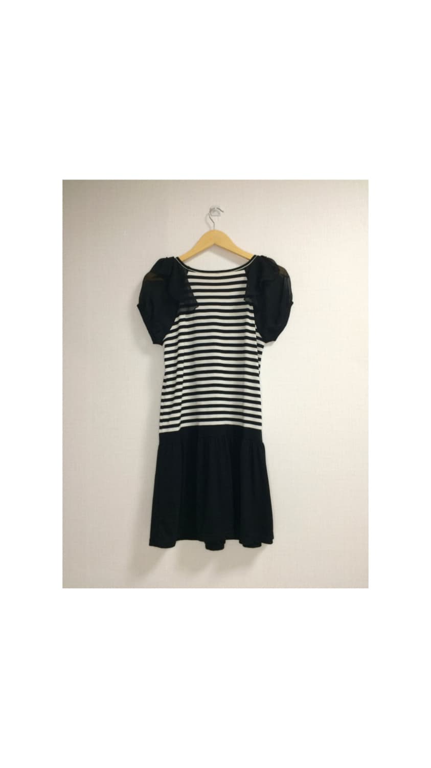 빈티지 스트라이프 리본 퍼프 원피스 튜닉 상품이미지7