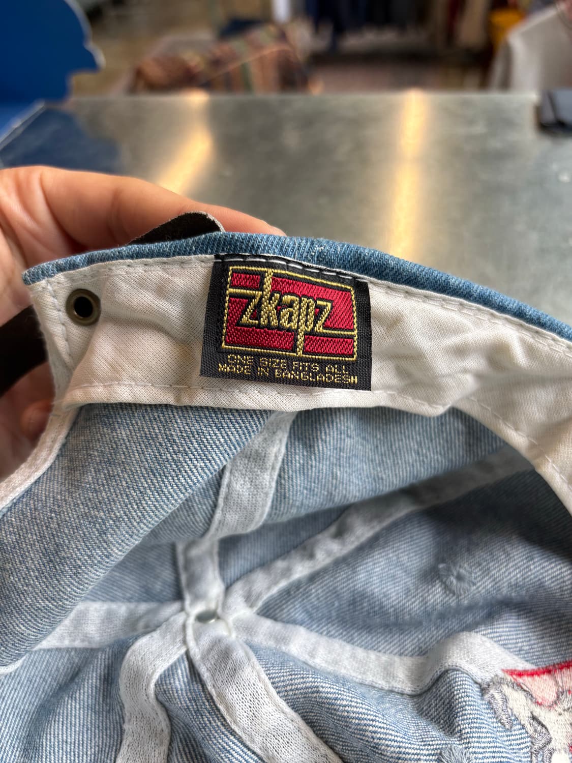 머스탱 자수 데님 빈티지 캡 상품이미지3