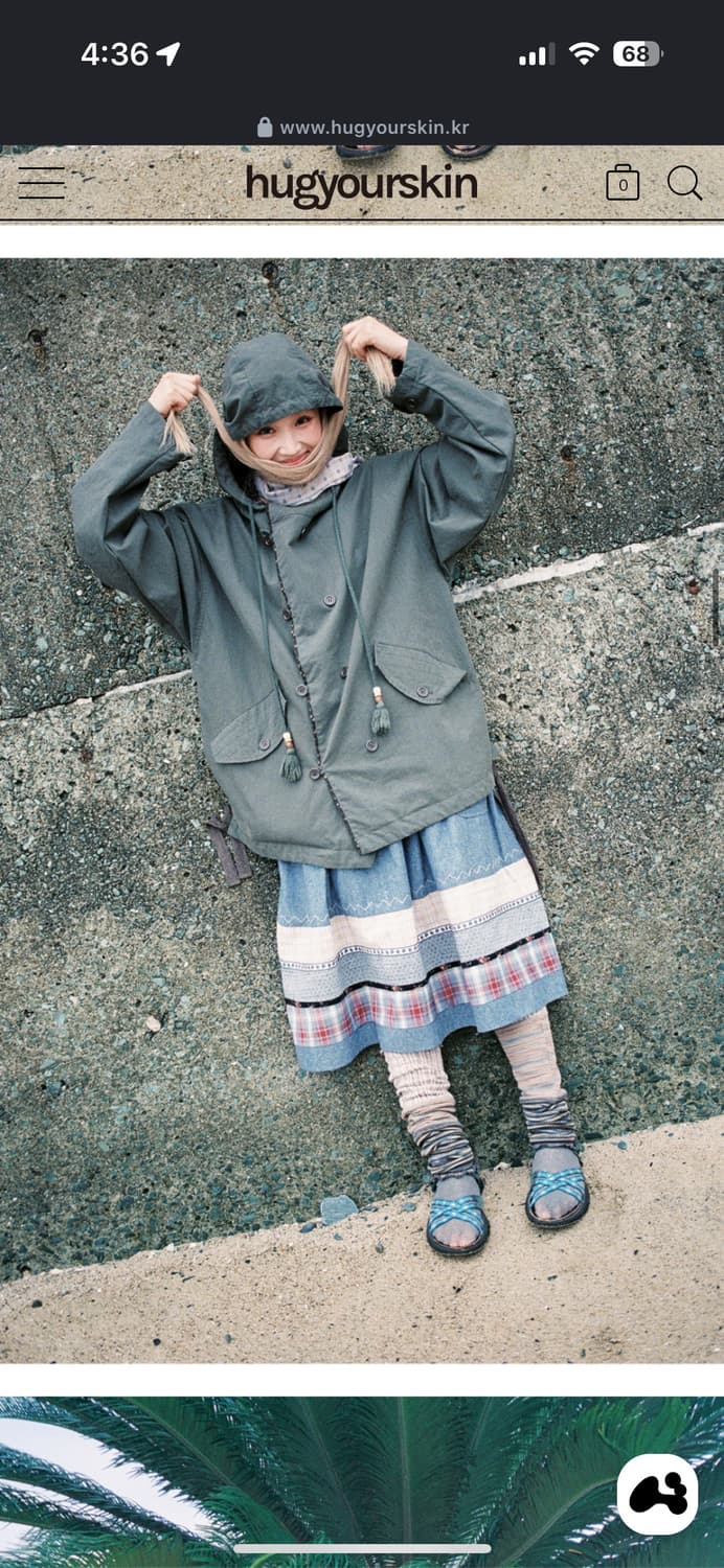 허그유어스킨 Washed field jacket (Khaki) 상품이미지3