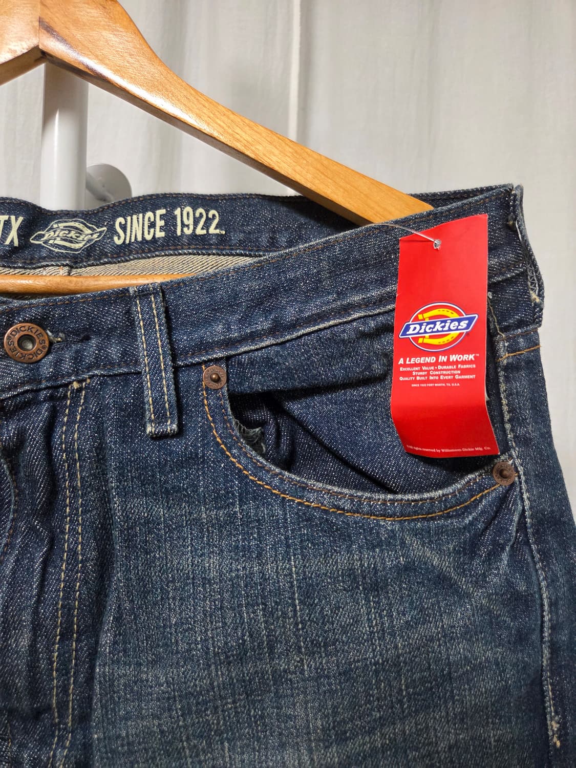 [새제품] 디키즈 슬림핏 데님 팬츠 (34x32) 상품이미지3