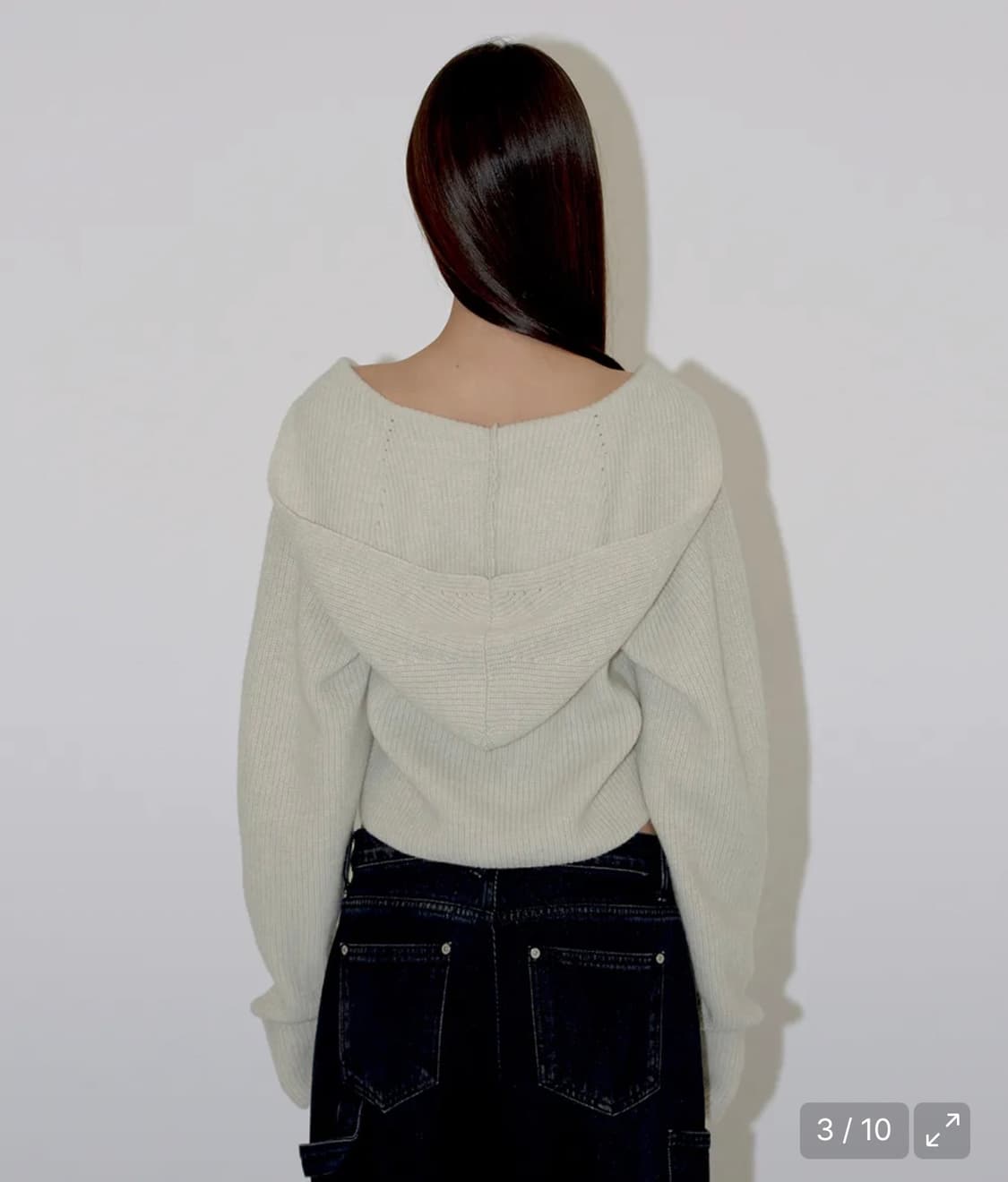 [다이애그널] 울 레이스업 후디 (오트밀) 상품이미지3