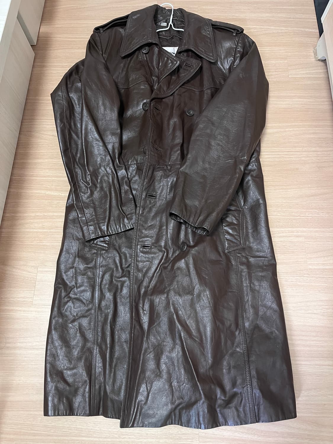 Wilsow 가죽 롱코트 40 상품이미지1