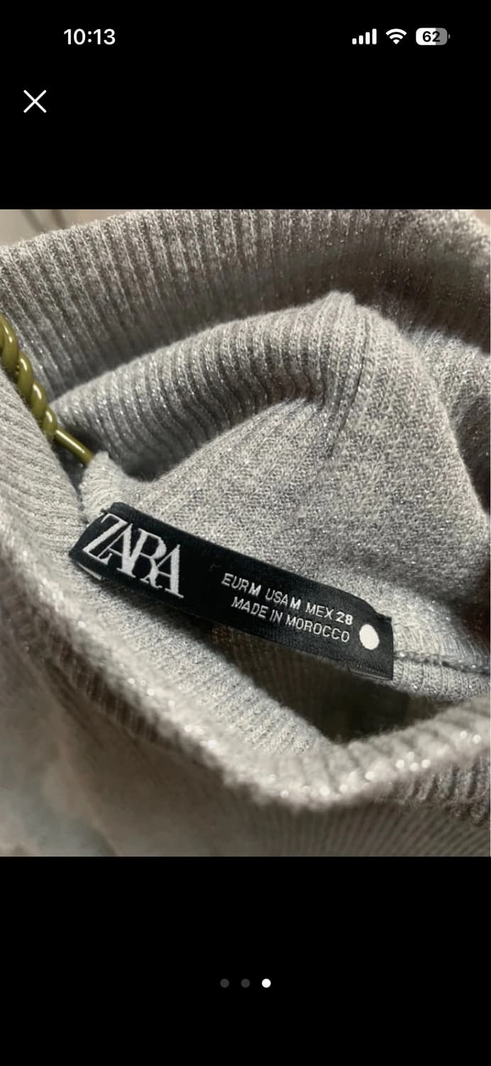 ZARA 은색 반짝이 맥시 롱 원피스 상품이미지3