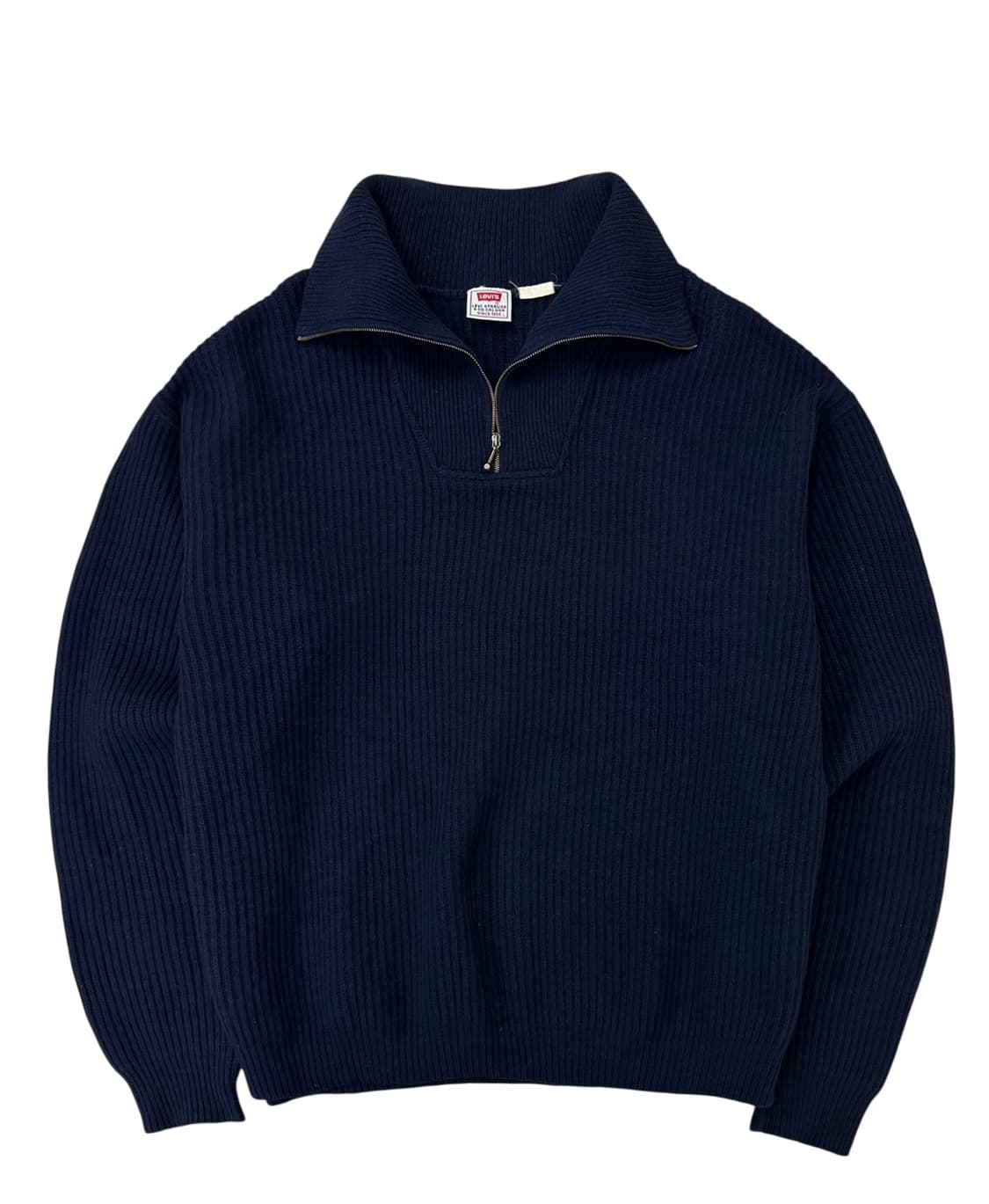 90년대 리바이스 반집업 울 니트 네이비 (L) 상품이미지1
