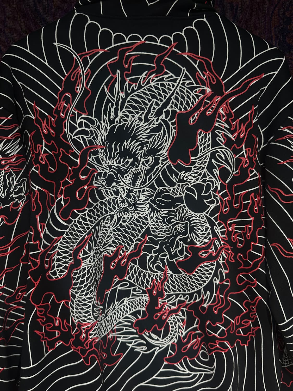 일본 오리엔탈 용프린팅 후드집업 상품이미지9