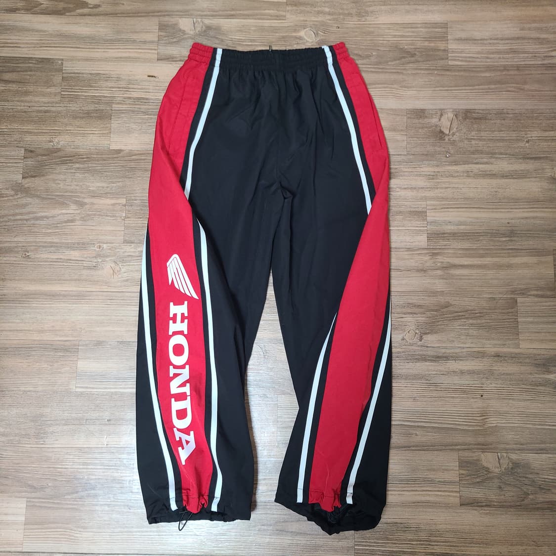 (새제품급) 혼다 레이싱 블랙 나일론 메쉬 트랙팬츠 츄리닝 바지 상품이미지1