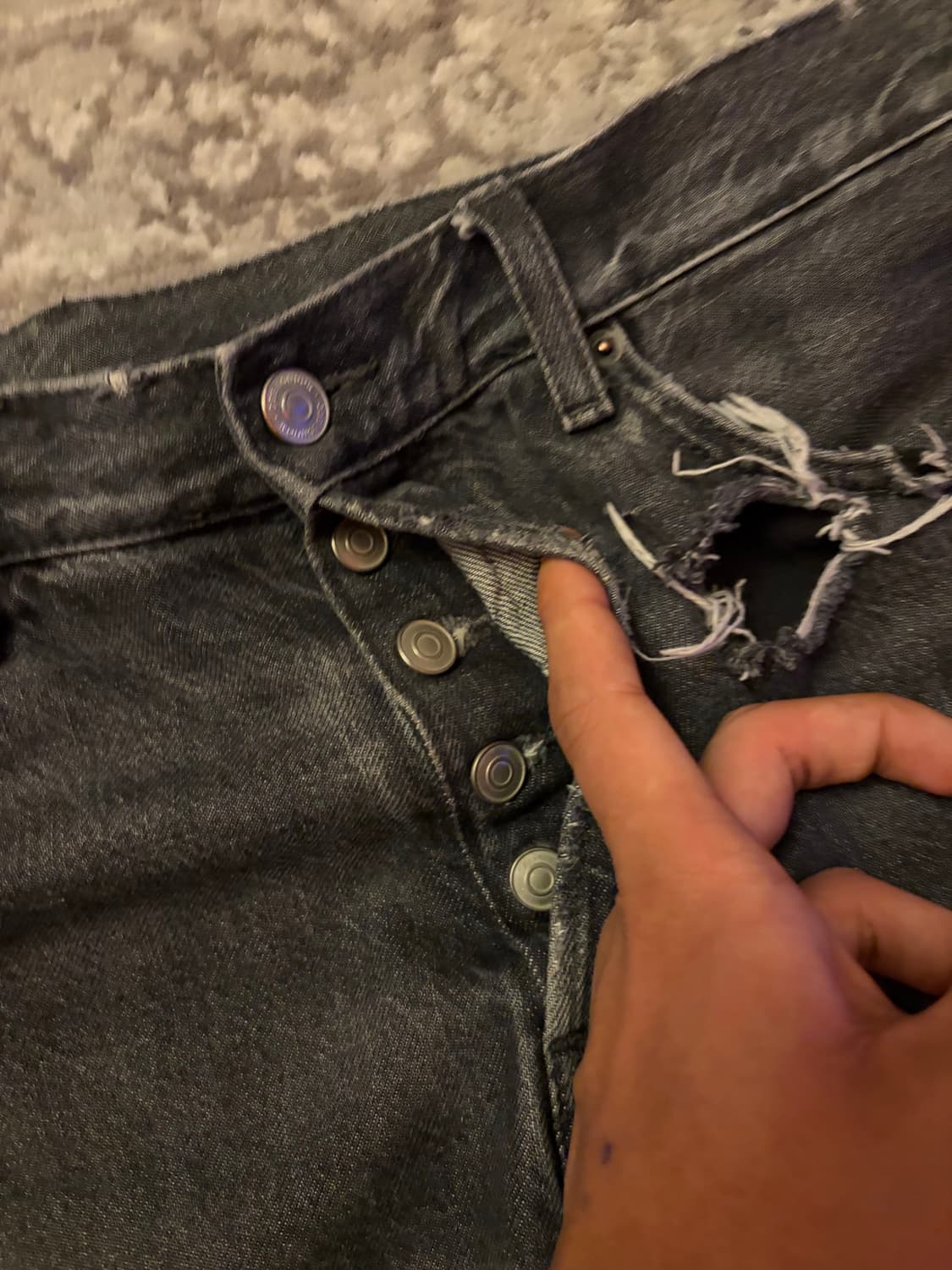 Vintage Black denim pants 상품이미지4