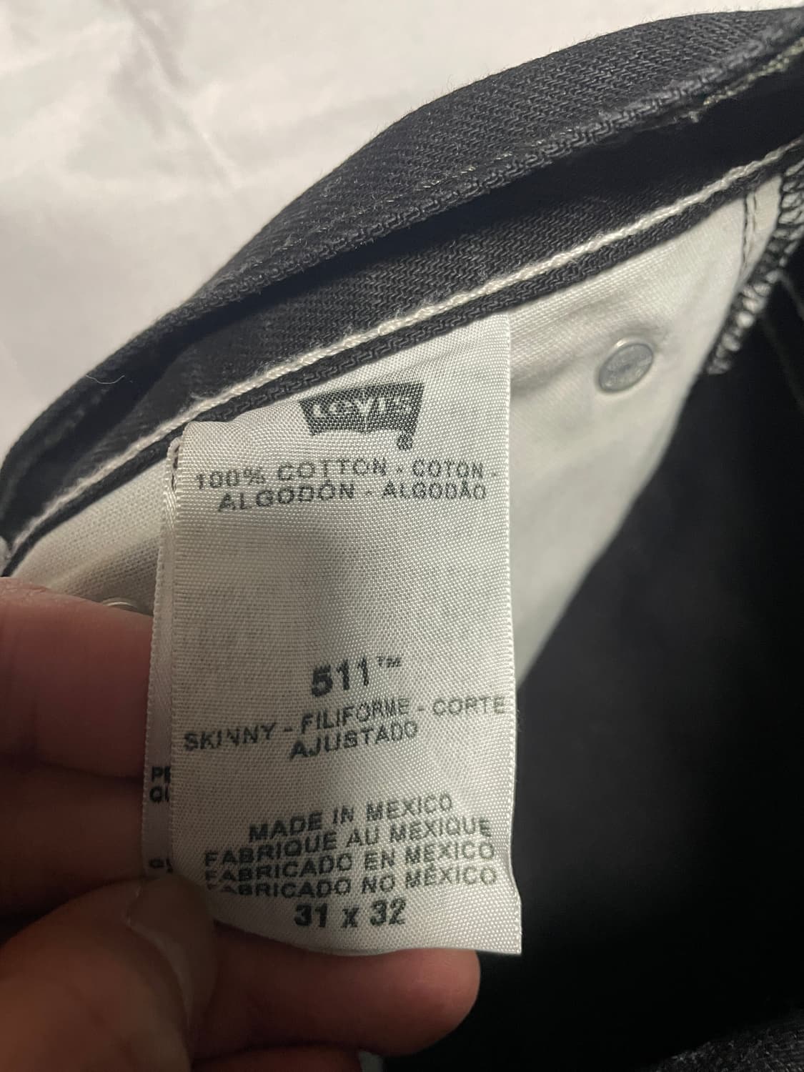 리바이스 511 스트레이트 블랙진 데님팬츠 31 상품이미지3