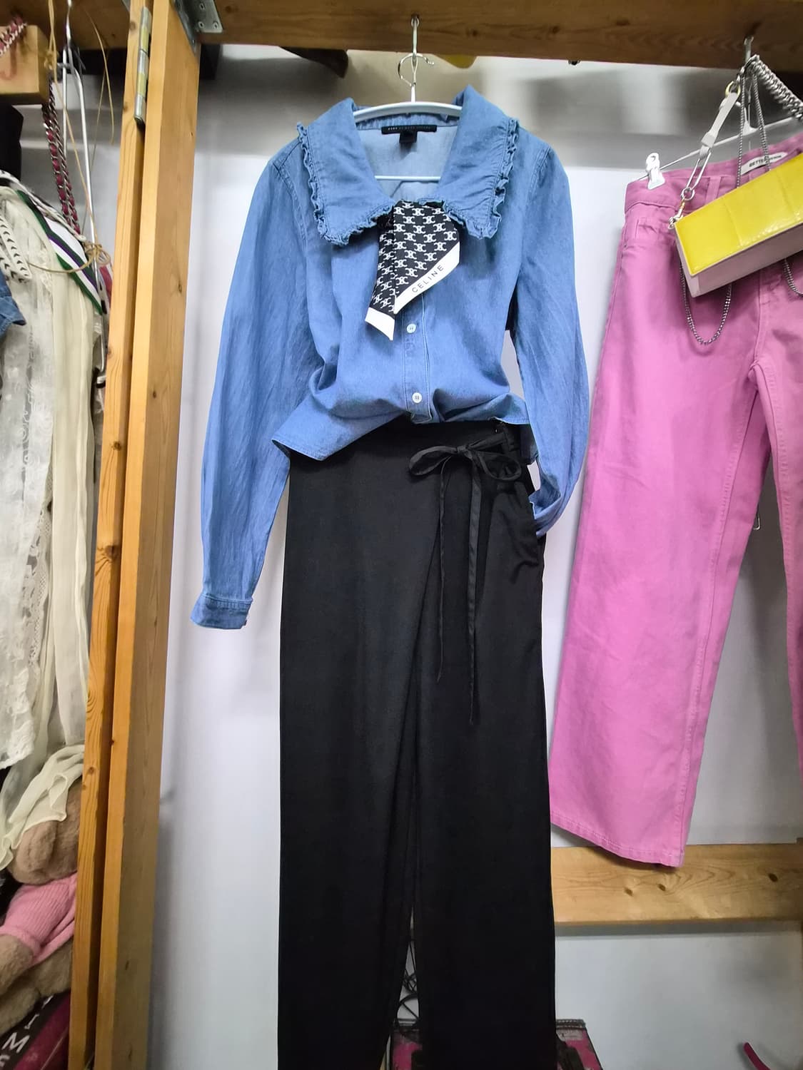 마크제이콥스 프릴벌룬데님. 언발 랩 스판 슬렉스 상품이미지1