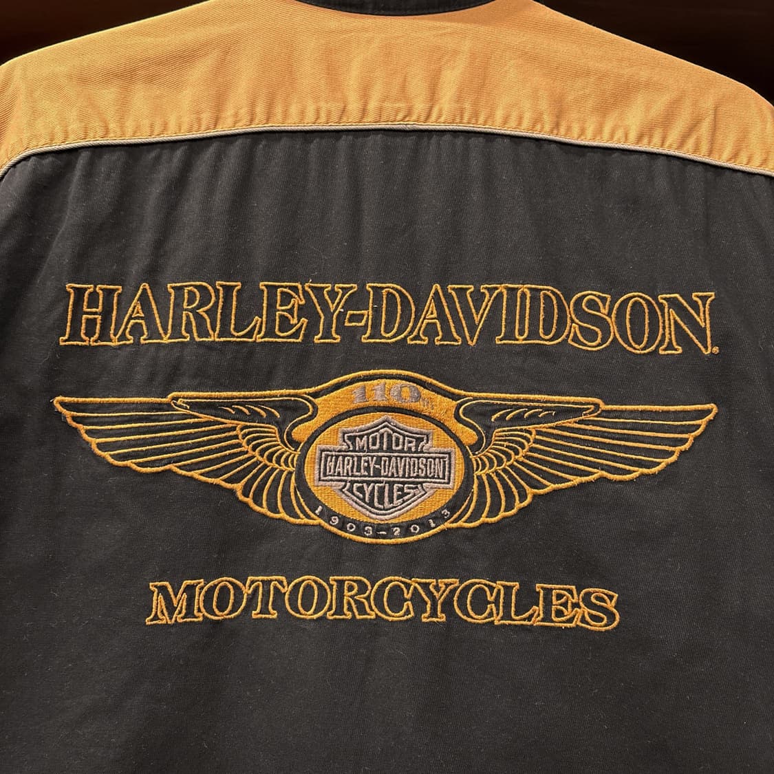 할리데이비슨 110th 헤리티지 엠브로이드 투톤 워크셔츠 N1073 상품이미지9