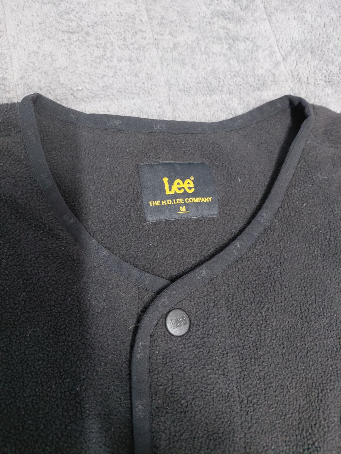 Lee 리 폴라플리스 스냅 가디건 블랙 M 상품이미지4