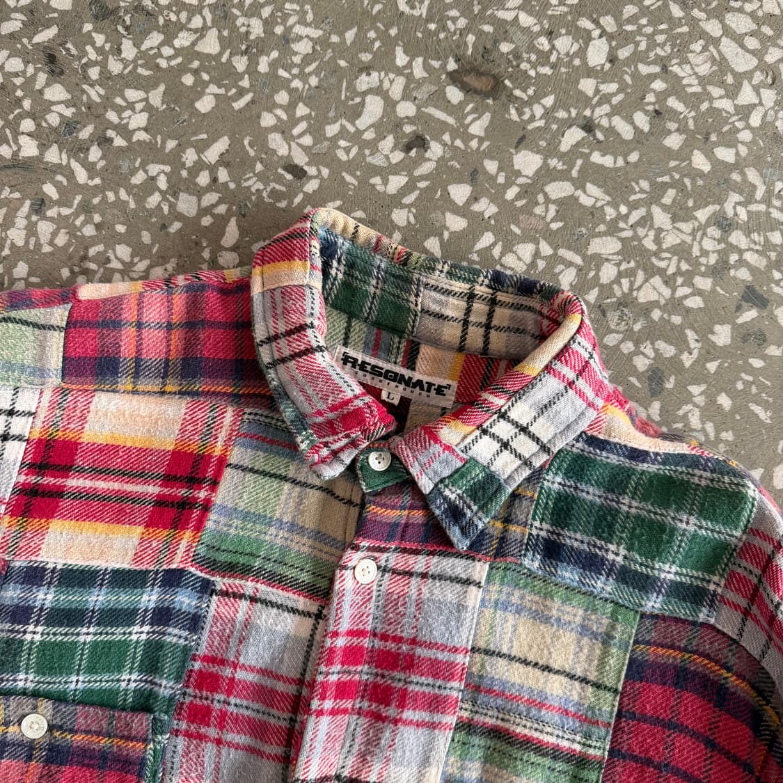00s 굿이너프 RESONATE 패치워크 셔츠 상품이미지3